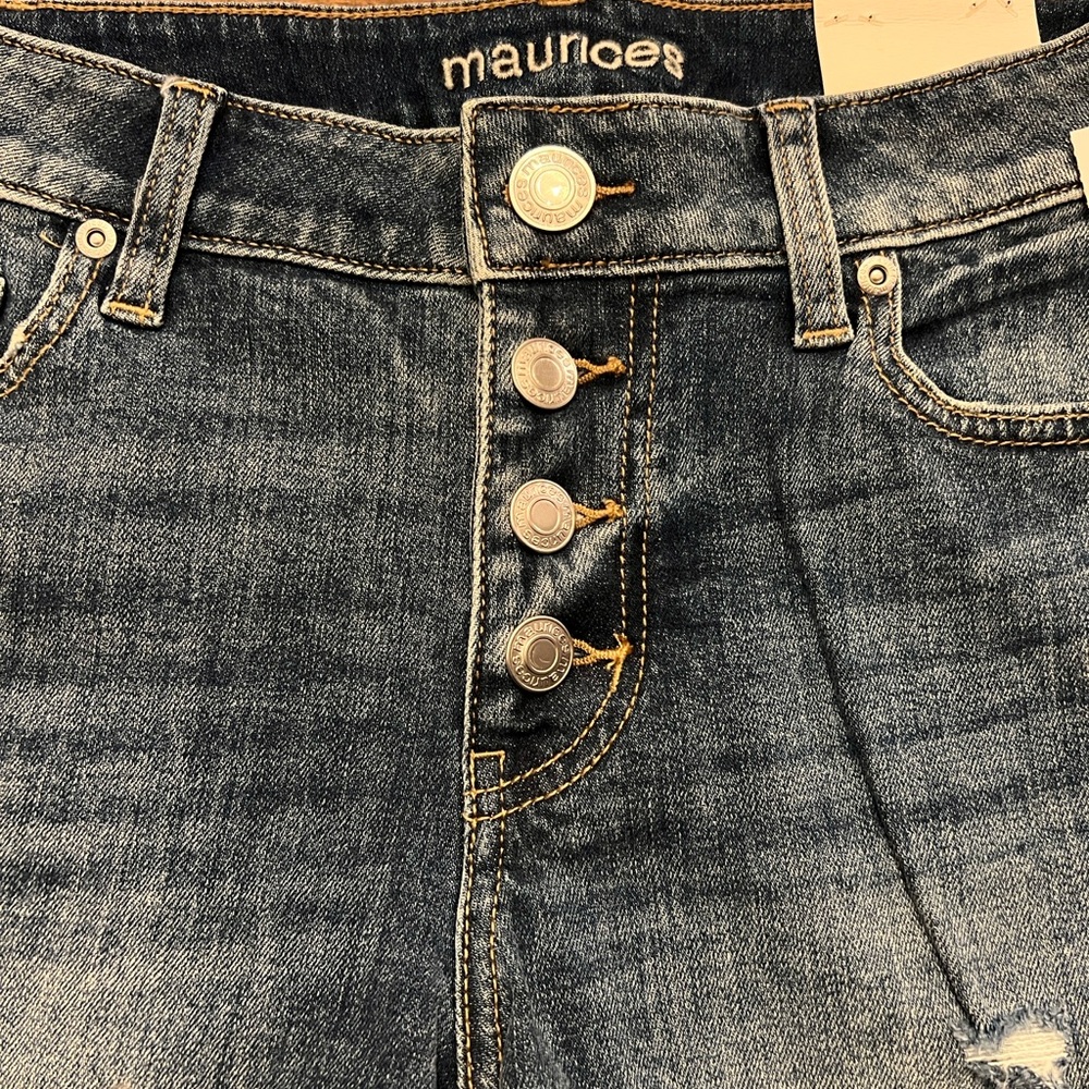 Maurices Classic Blue Denim Shorts - Picture 3 of 5